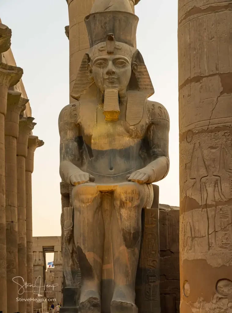 Statues in Luxor temple in Egypt