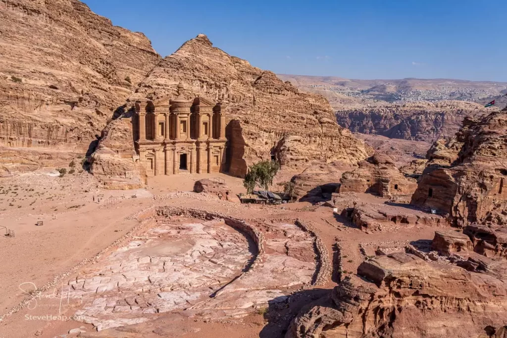 The Monastery at the end of the trail to the mountain top in Petra