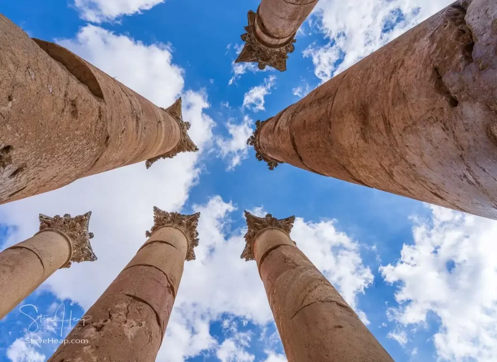 Roman columns reaching to the sky