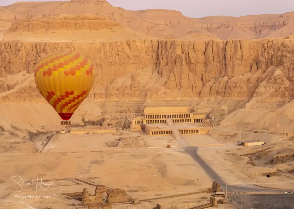 The Temple of Hatshepsut is quite close to the launch site and almost every balloon gets somewhat close to it