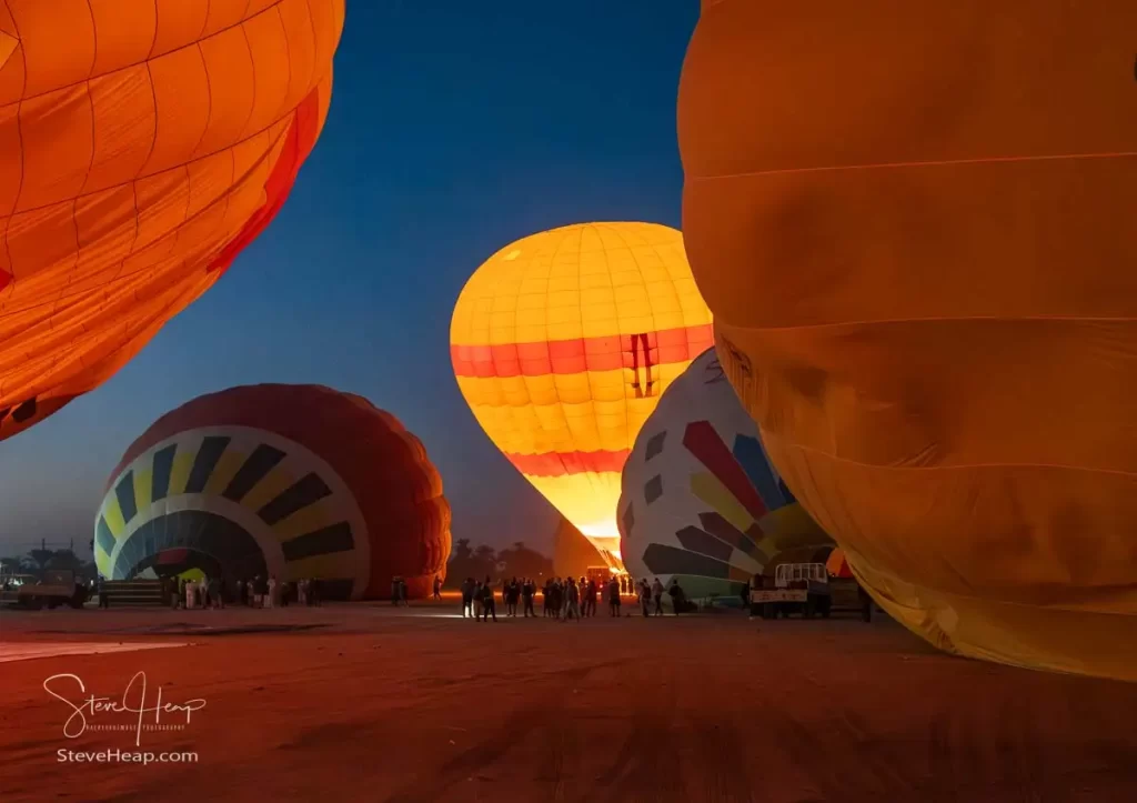 Awaiting your turn to climb into the basket for the pre-dawn take-off for the hot-air balloon ride over the desert