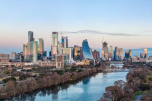 The city skyline of Austin, Texas