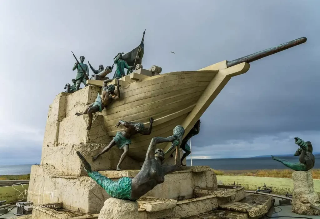 Mariners Monument to Magellan on seafront in Punta Arenas Chile. Prints available in my online store