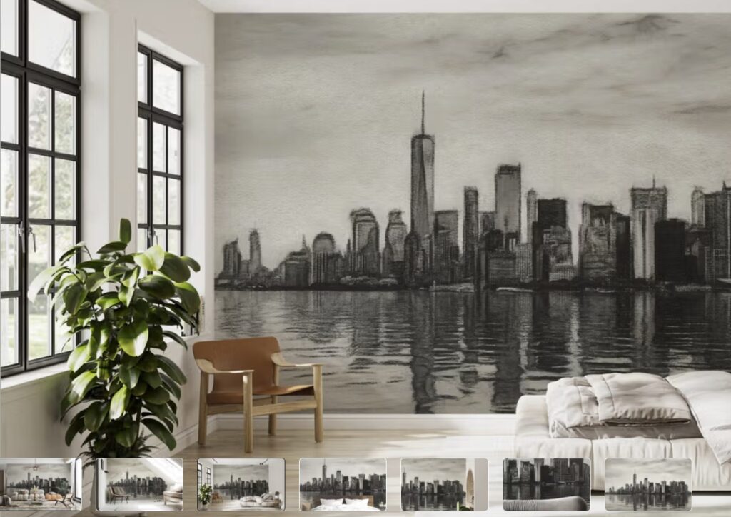 New York Skyline as it would look on the wall